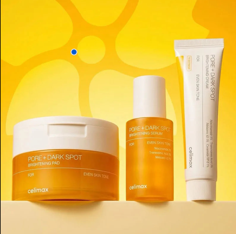 Yorda Pore+Dark Spot Brightening Pad, Serum and Cream set